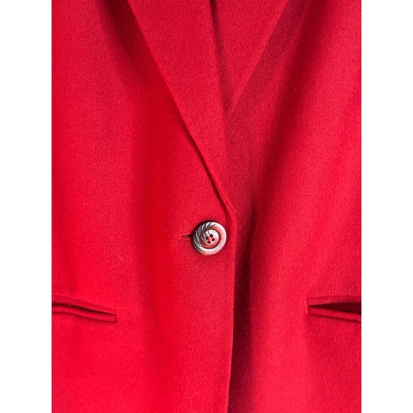 Prophecy Red 100% Wool Blazer Jacket Size 14 Single Button Lined Career VTG - Picture 3 of 12